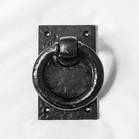Ring Plate  Front Door Knocker Antique Black Iron Shaped Door Hardware