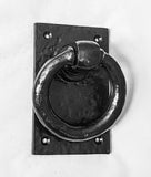 Ring Plate  Front Door Knocker Antique Black Iron Shaped Door Hardware