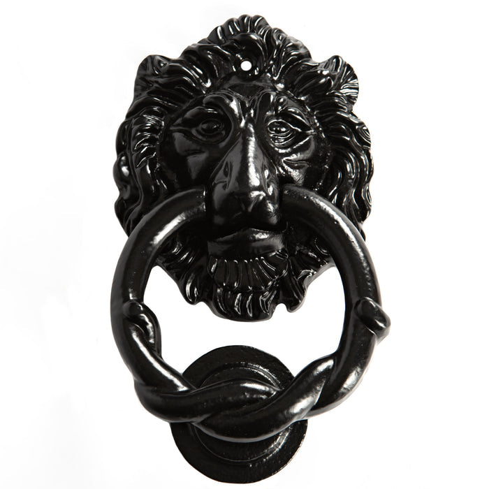 Lion Head Black Door Knocker