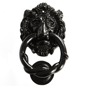 Lion Head Black Door Knocker