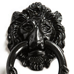 Lion Head Black Door Knocker