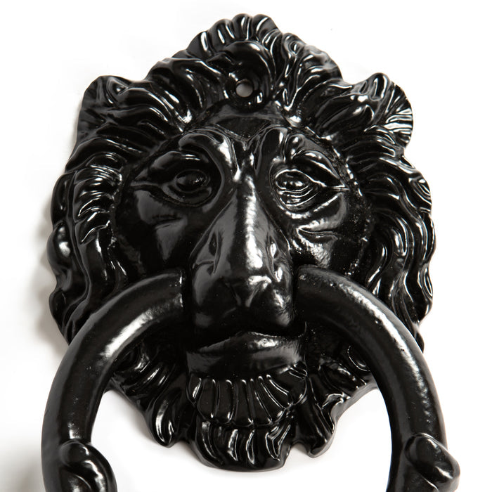 Lion Head Black Door Knocker
