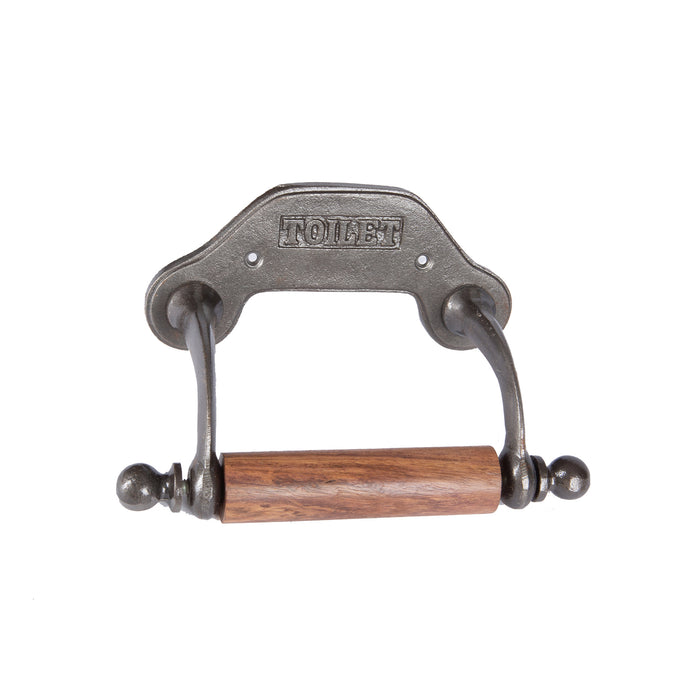 Wooden Toilet Roll Holder Grey
