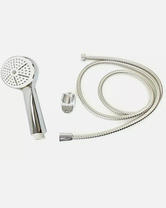 Shower Head Universal Multi Function Chrome Handset Hose 1.8m ABS Set
