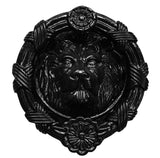 Round Cast Iron Black Lion Door Knocker