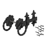 200mm 8” Twisted Ring Gate Latch Black Heavy Duty